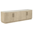 Lucaire 4-Door TV Stand for TVs up to 77 Inches Honed Cream and Sandstone — product view