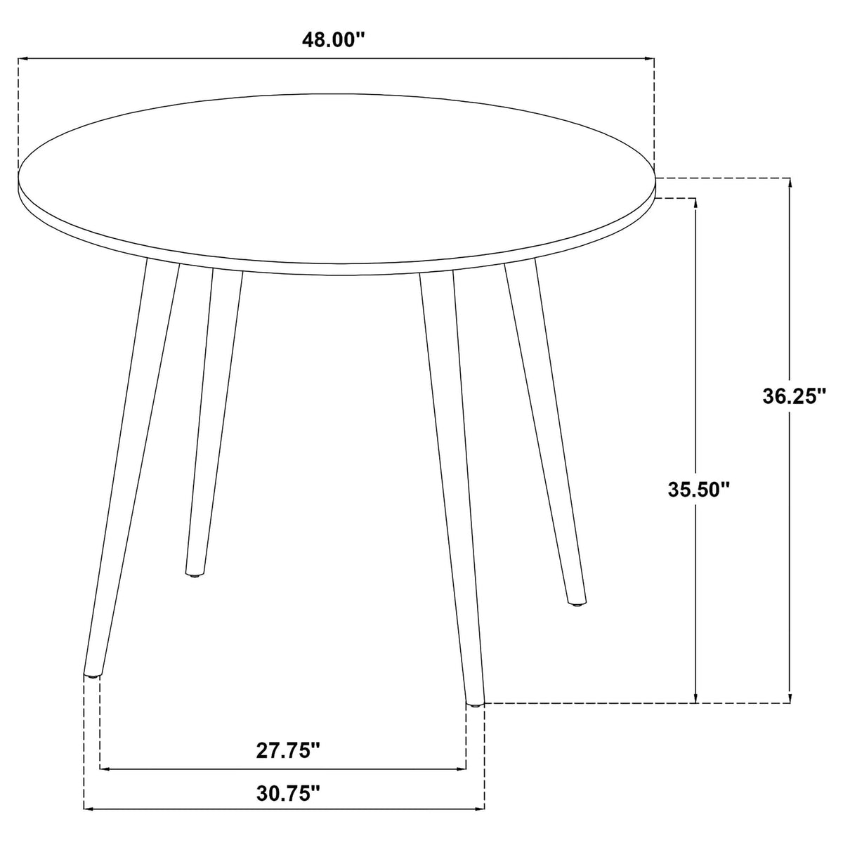 Andrews 5-Piece Round Counter Dining Set in Light Ash and White — product image 11