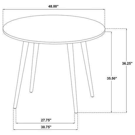 Andrews 5-Piece Round Counter Dining Set in Light Ash and White — product image 11
