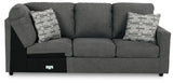 Edenfield Charcoal 3-Piece Sectional with Ottoman - image 9