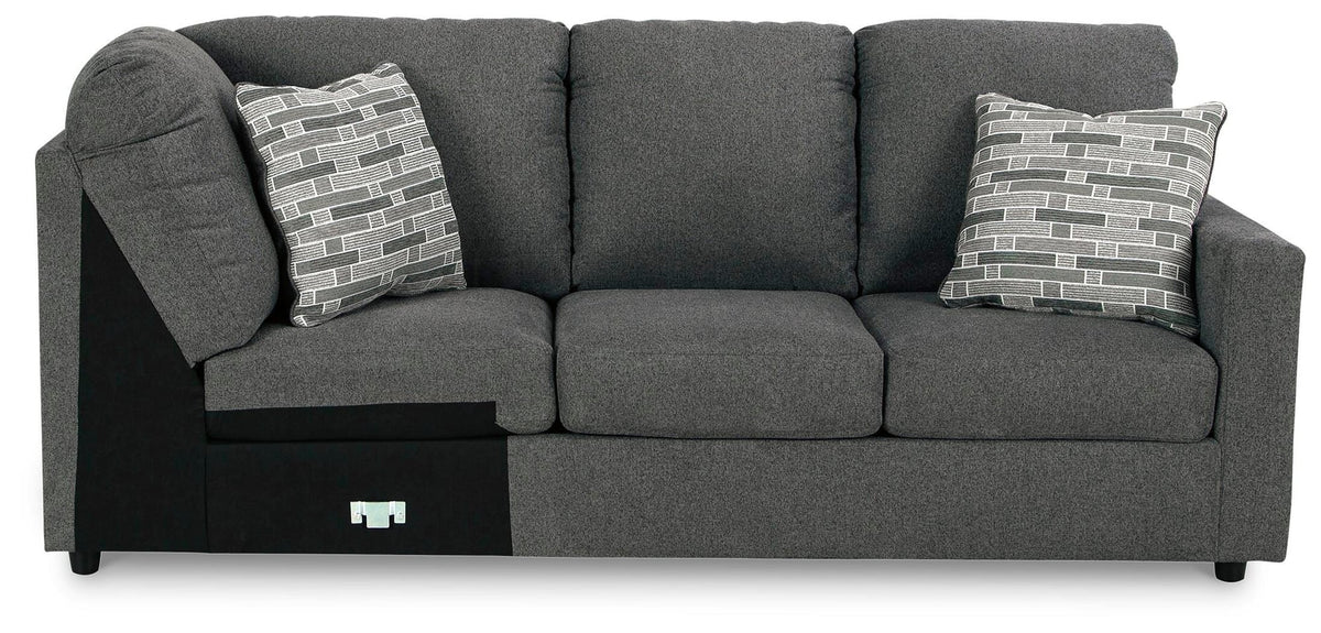 Edenfield Charcoal 3-Piece Sectional with Ottoman - image 9