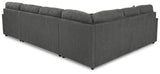 Edenfield Charcoal 3-Piece Sectional with Ottoman - image 4