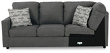 Edenfield Charcoal 3-Piece Sectional with Ottoman - image 5