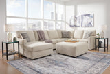 Edenfield Linen 3-Piece Sectional with Ottoman - image 1