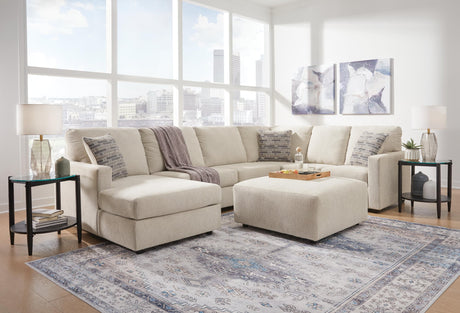 Edenfield Linen 3-Piece Sectional with Ottoman - image 1