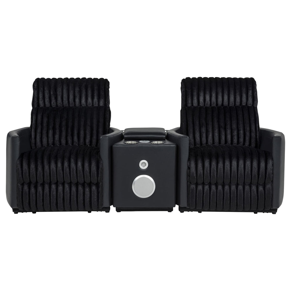 Madden 3-piece Corduroy Upholstered Manual Theater Seating Black — product image 5