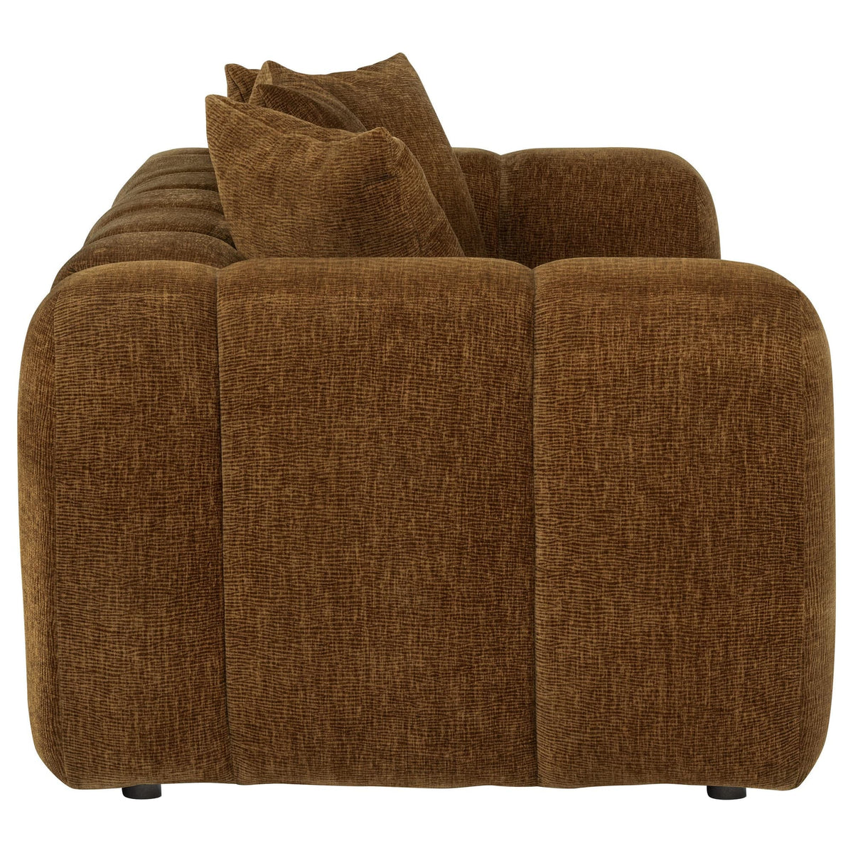 Lazaro Fabric Upholstered Wide Channel Loveseat Bronze — product image 8