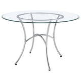 Kline 48-inch Round Glass Top Dining Table Chrome — product image 3