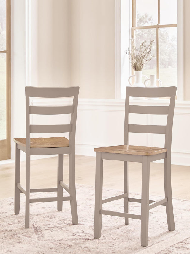 Harperfeld Natural/Gray Counter Height Barstool — product view