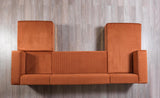 Elizabeth Orange Velvet 4-Piece Sectional sofa main view