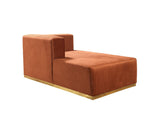 Elizabeth Orange Velvet 4-Piece Sectional sofa main view