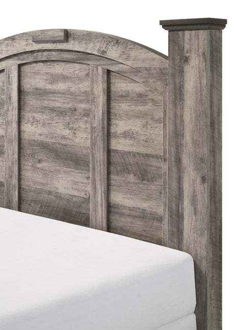 Ella Mae Gray nightstand angled view showing design features