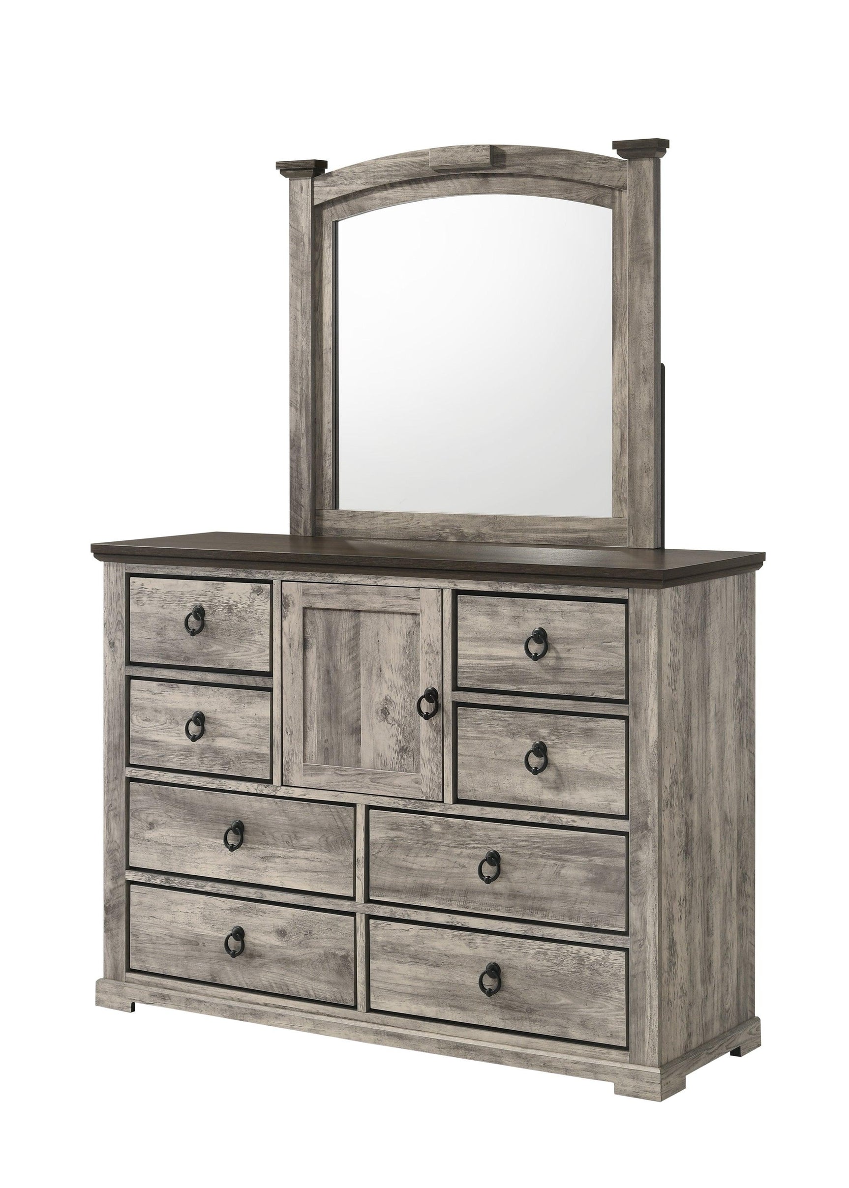 main view of Ella Mae Gray Poster Panel Bedroom Set bed
