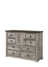 side view of Ella Mae Gray Poster Panel Bedroom Set bed