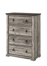 side view of Ella Mae Gray Poster Panel Bedroom Set bed