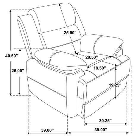 Detail showing cushion support on Ellington Sofa and Loveseat