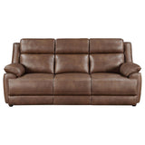 Ellington 3-piece Upholstered Padded Arm Sofa Set Dark Brown 508281-S3 - Ella Furniture