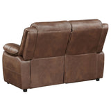 Ellington 3-piece Upholstered Padded Arm Sofa Set Dark Brown 508281-S3 - Ella Furniture