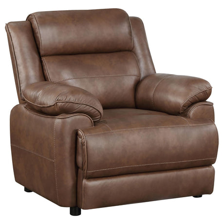 Ellington Dark Brown Upholstered Accent Chair front view