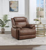 Ellington Upholstered Padded Arm Accent Chair Dark Brown 508283 - Ella Furniture
