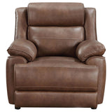 Ellington Upholstered Padded Arm Accent Chair Dark Brown 508283 - Ella Furniture