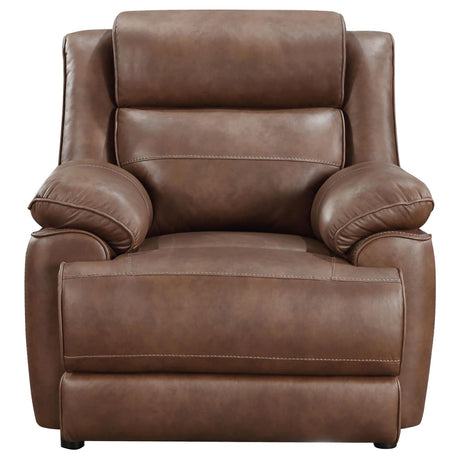 Close-up of padded arm and upholstery texture