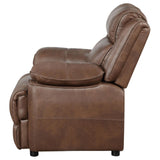 Ellington Upholstered Padded Arm Accent Chair Dark Brown 508283 - Ella Furniture
