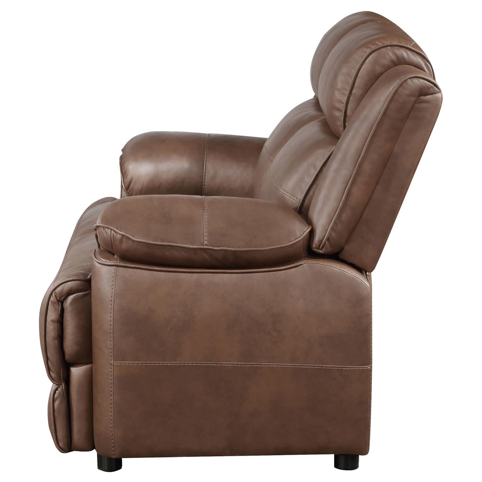 Ellington Upholstered Padded Arm Loveseat Dark Brown 508282 [ETA: 4/11/2024] - Ella Furniture