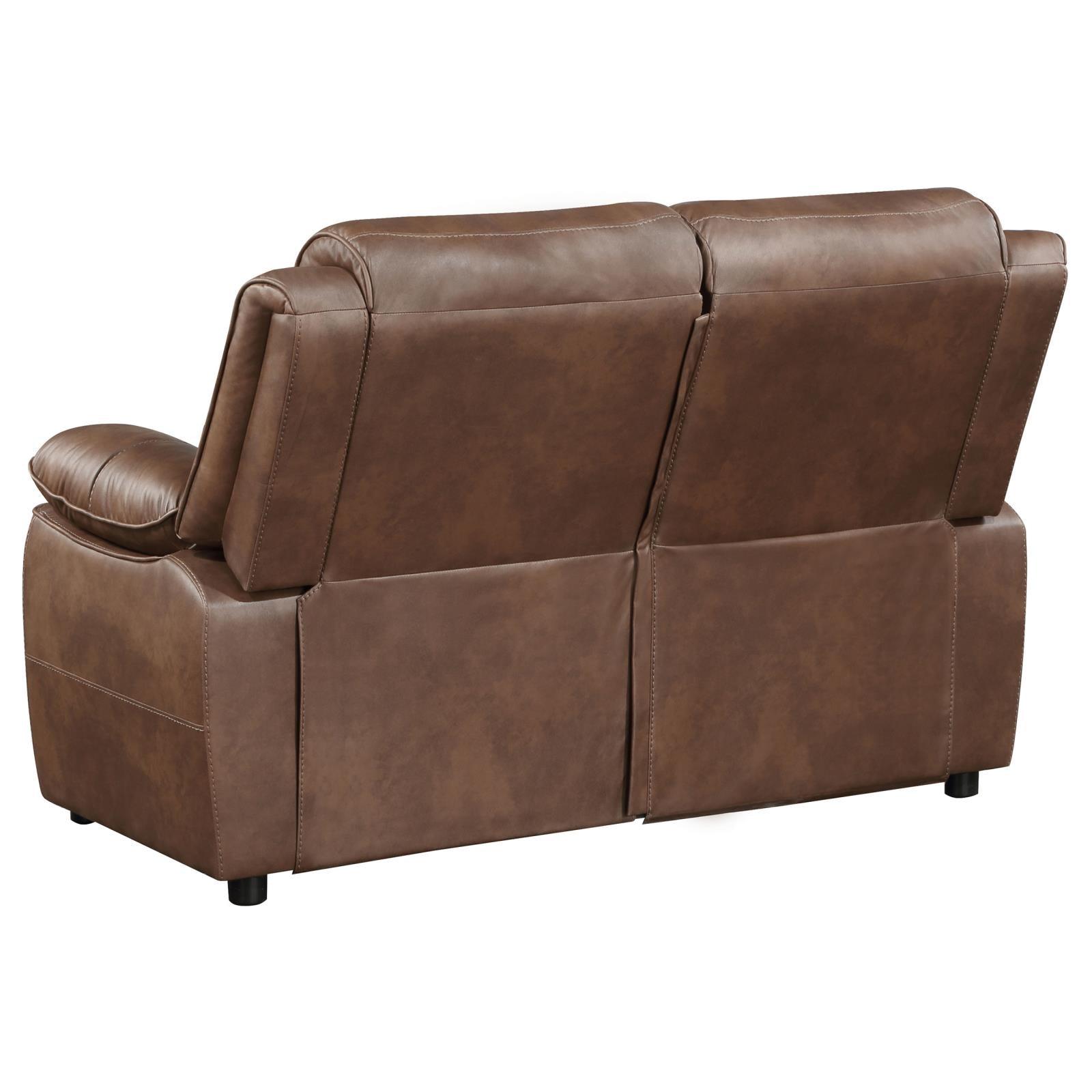 Ellington Upholstered Padded Arm Loveseat Dark Brown 508282 [ETA: 4/11/2024] - Ella Furniture