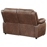 Ellington Upholstered Padded Arm Loveseat Dark Brown 508282 [ETA: 4/11/2024] - Ella Furniture