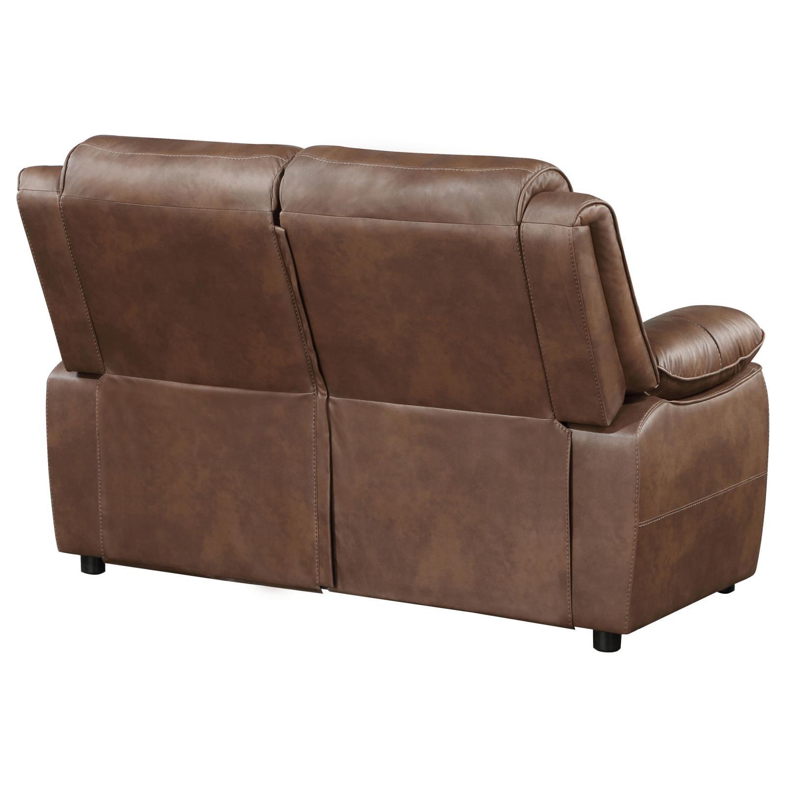 Ellington Upholstered Padded Arm Loveseat Dark Brown 508282 [ETA: 4/11/2024] - Ella Furniture
