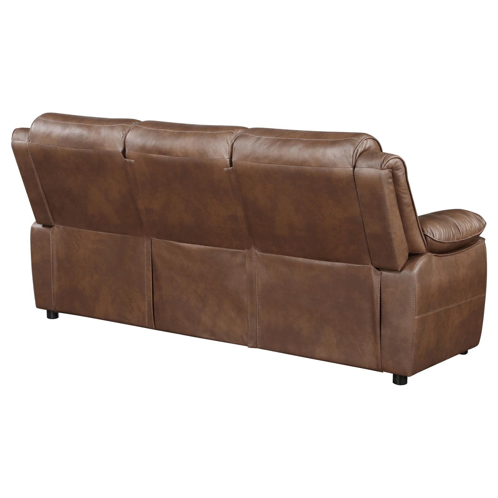 Ellington Upholstered Padded Arm Sofa Dark Brown 508281 [ETA: 3/28/2024] - Ella Furniture