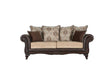 Elmbrook brown upholstered rolled arm sofa main view