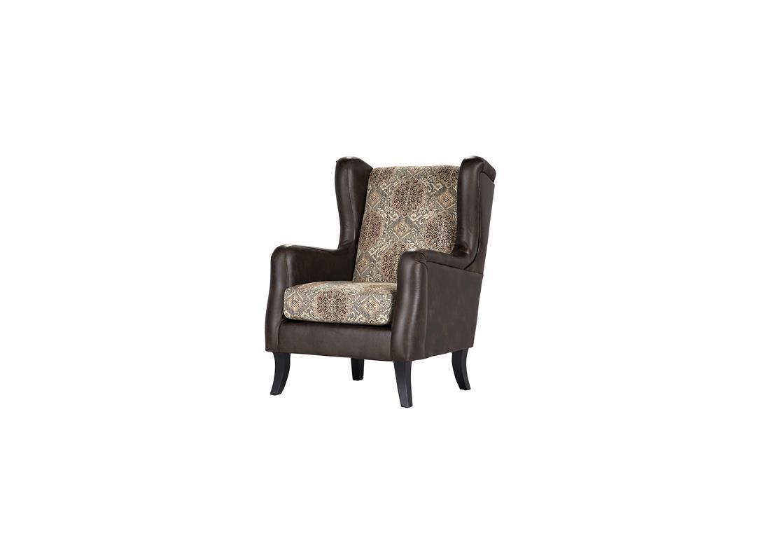 Elmbrook Wingback Accent Chair closeup of seat and arm upholstery