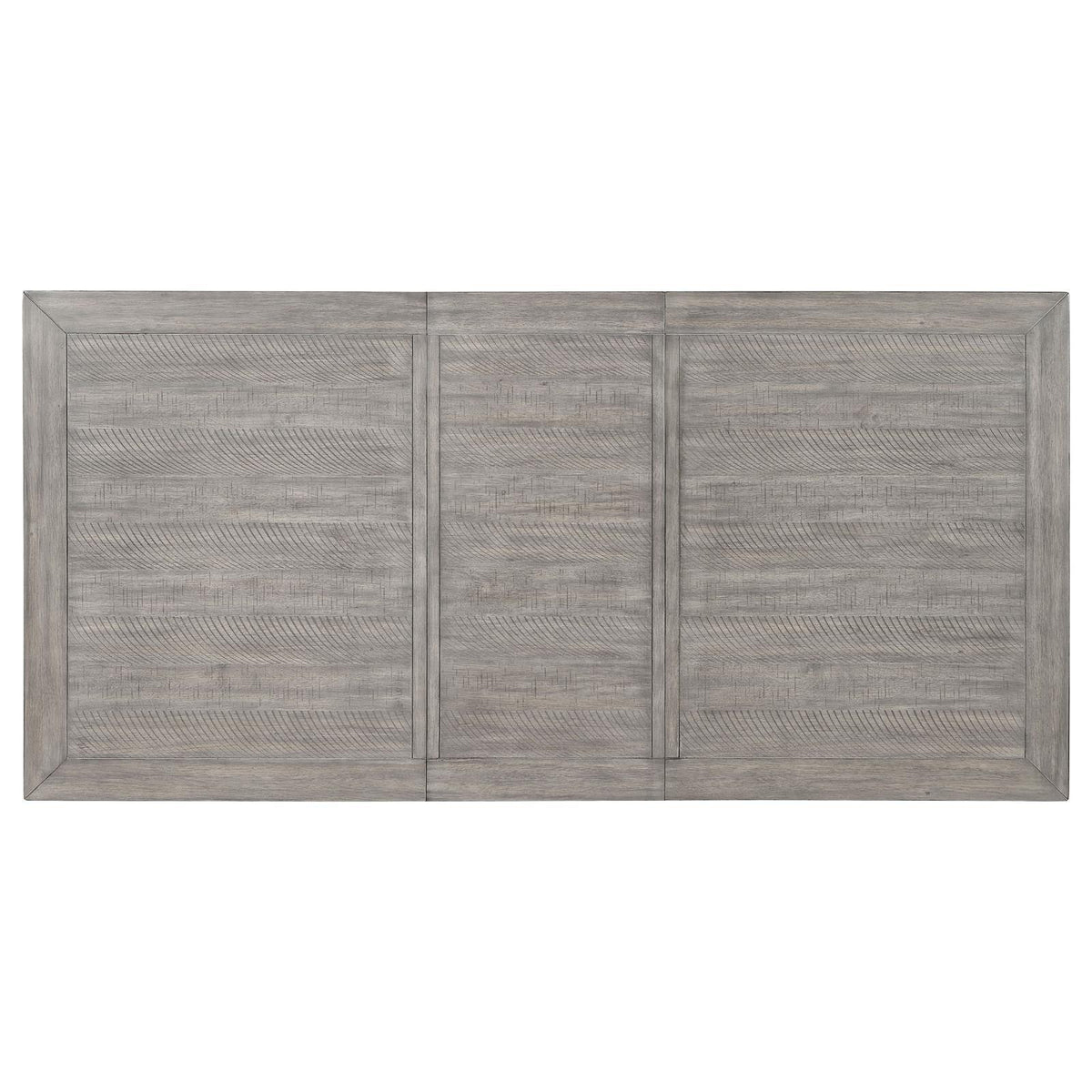 View of true square edge profile on table top