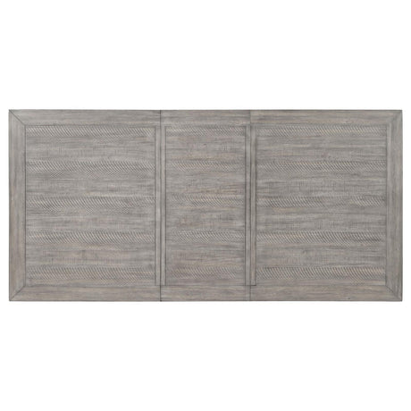 View of true square edge profile on table top