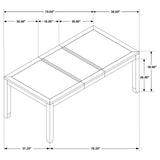 Black base leg design with plastic glide pads