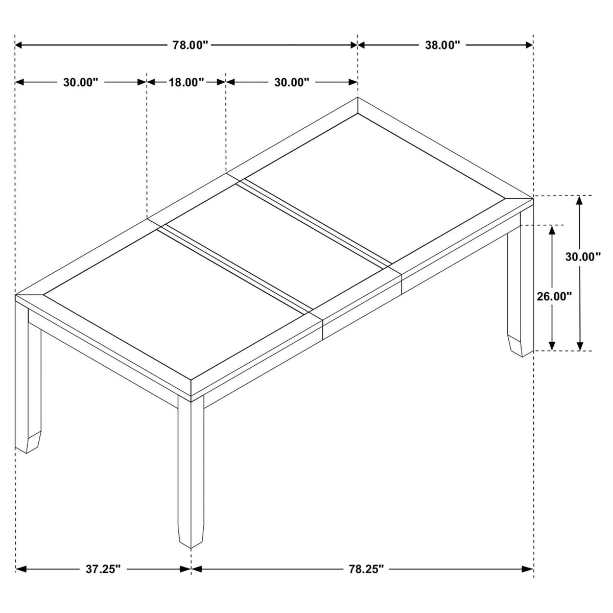 Black base leg design with plastic glide pads