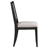 Set of two Elodie Upholstered Dining Side Chairs side by side