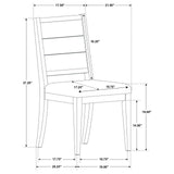 Top-down view of Elodie Upholstered Dining Side Chair seat