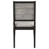 Detailed view of chair base and plywood seat support