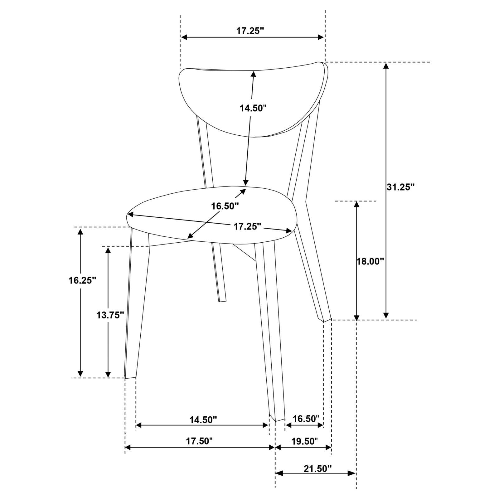 Elowen chair rear leg and wood grain detail