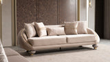 Elysium Sofa, Loveseat, and Chair Set with Sculptural Curved Silhouettes view 2