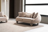 Elysium Sofa, Loveseat, and Chair Set with Sculptural Curved Silhouettes view 8