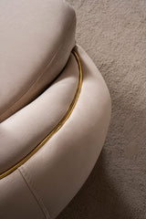 Elysium Sofa, Loveseat, and Chair Set with Sculptural Curved Silhouettes view 15