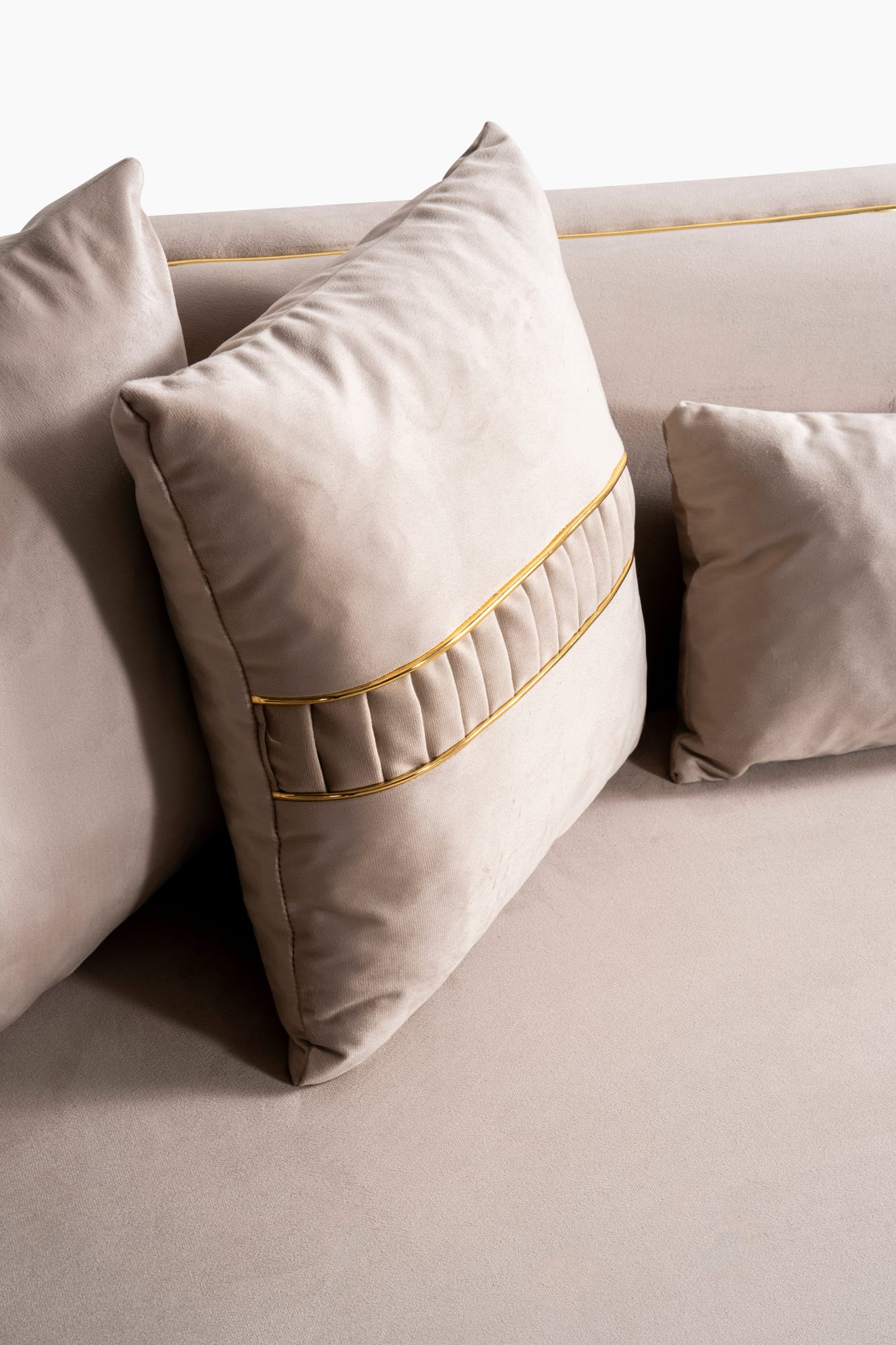 Elysium Sofa, Loveseat, and Chair Set with Sculptural Curved Silhouettes view 17