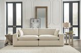 Elyza Linen 2-Piece Sectional with Ottoman - image 1