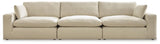 Elyza Linen 3-Piece Sectional with Ottoman - image 3