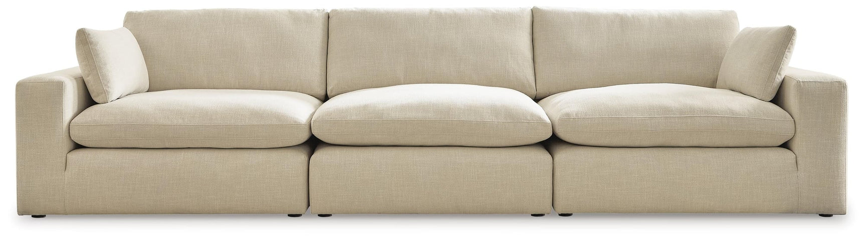 Elyza Linen 3-Piece Sectional with Ottoman - image 3
