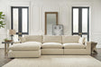 Elyza Linen 3-Piece Sectional with Ottoman - image 1